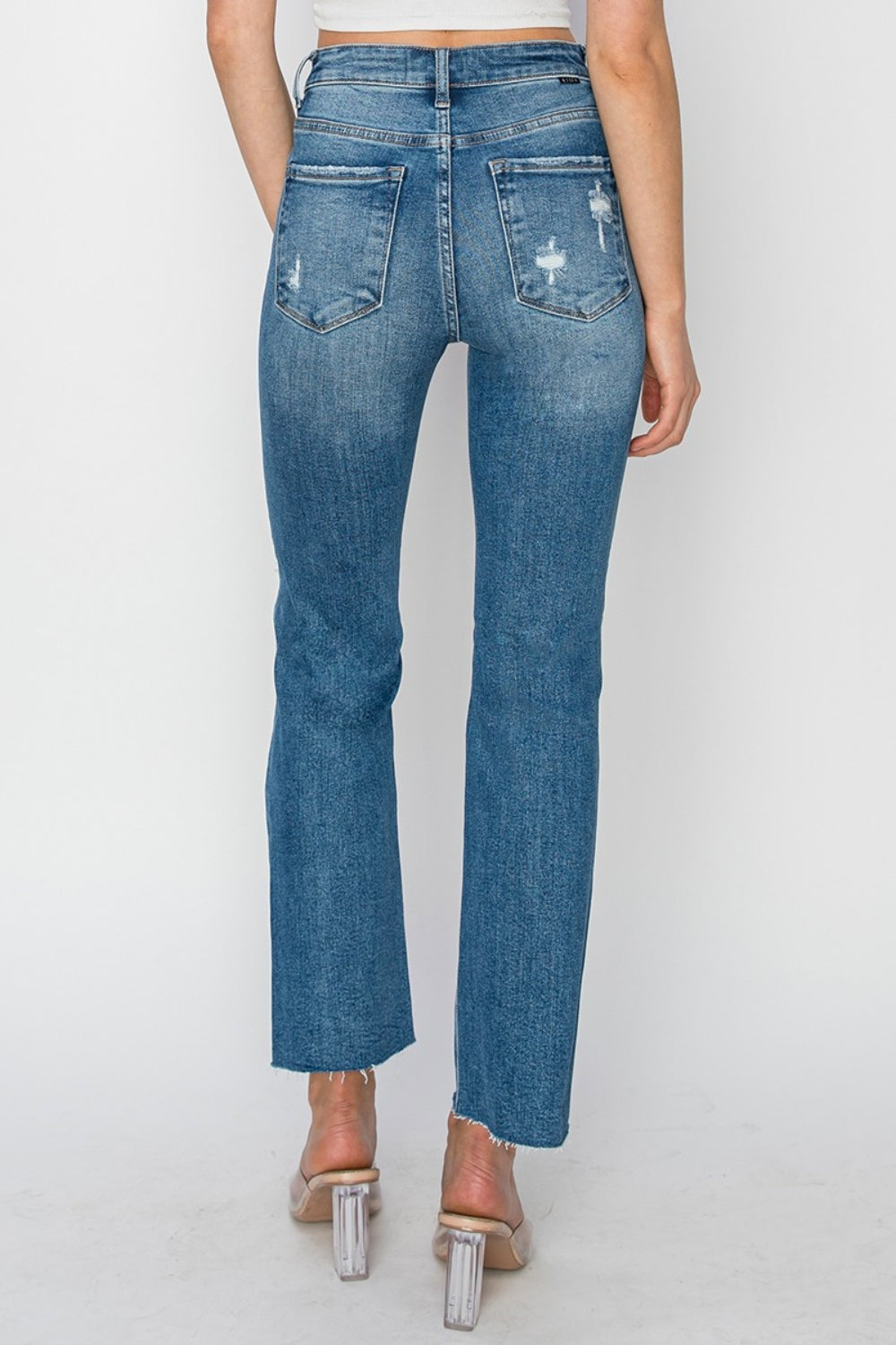 Distressed Ankle Jeans