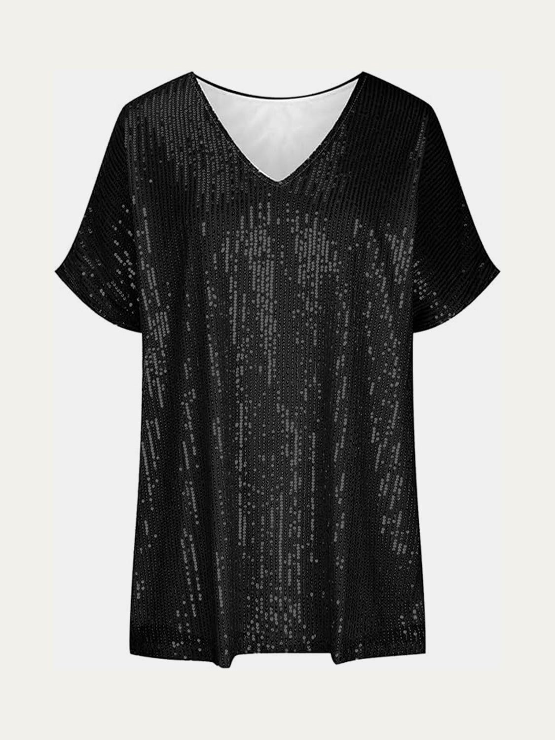 Sequin V-Neck Top