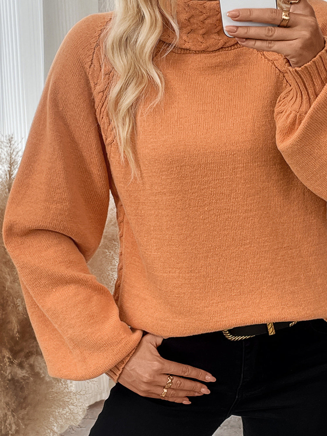 Cable-Knit Turtleneck