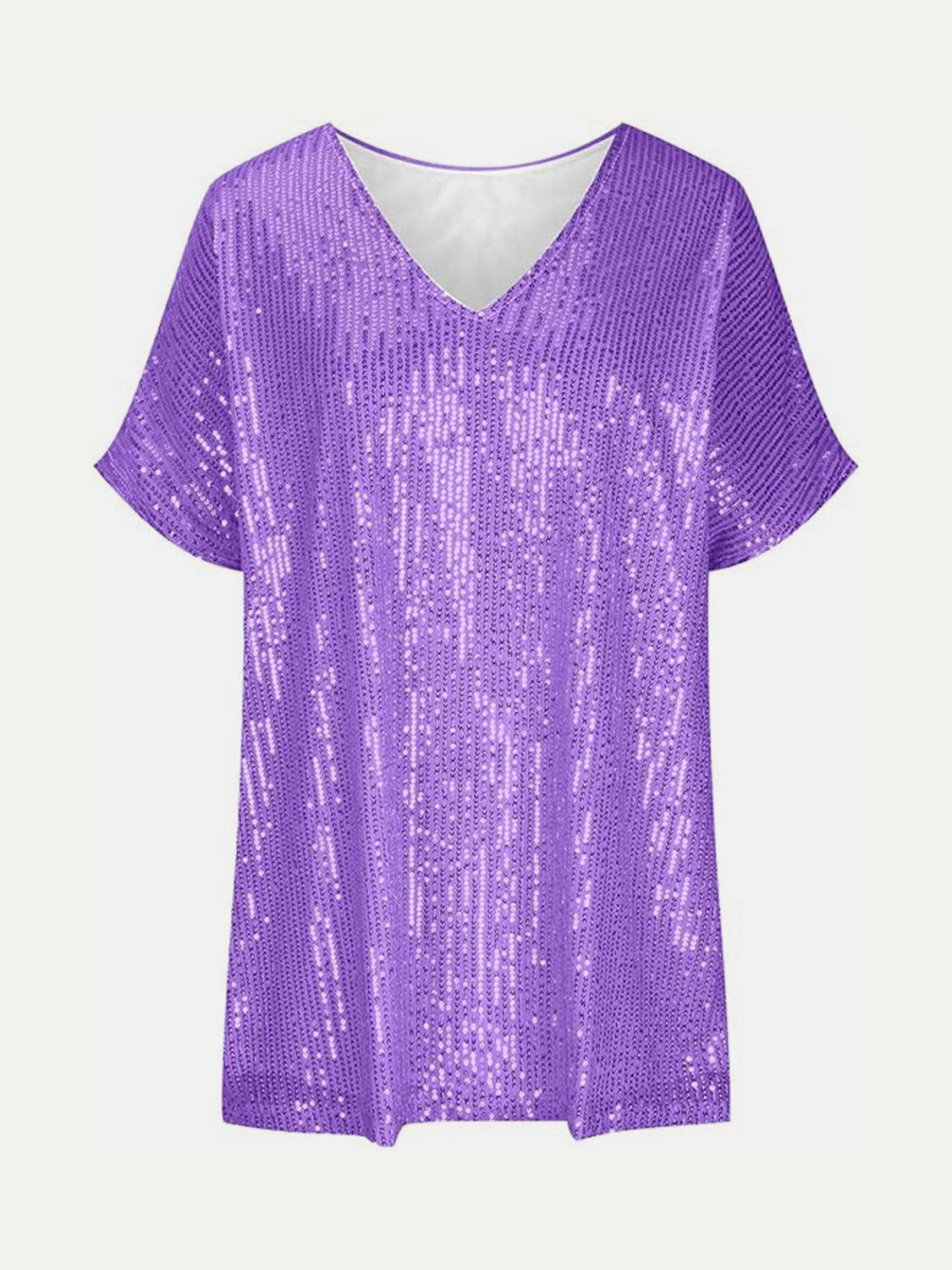 Sequin V-Neck Top