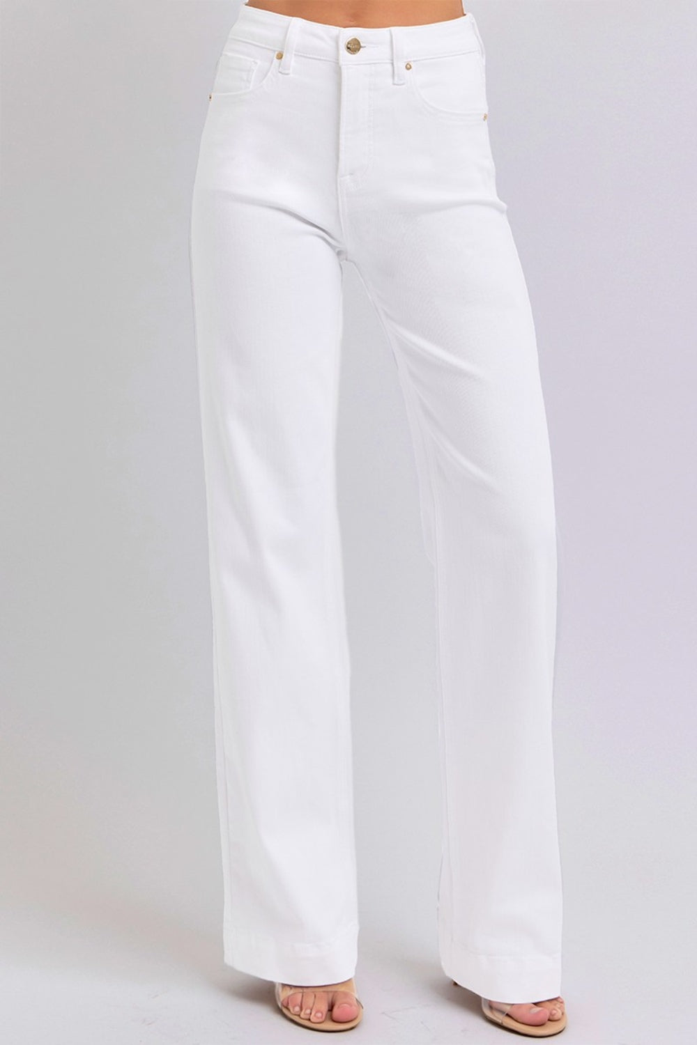 High Waist White Jeans