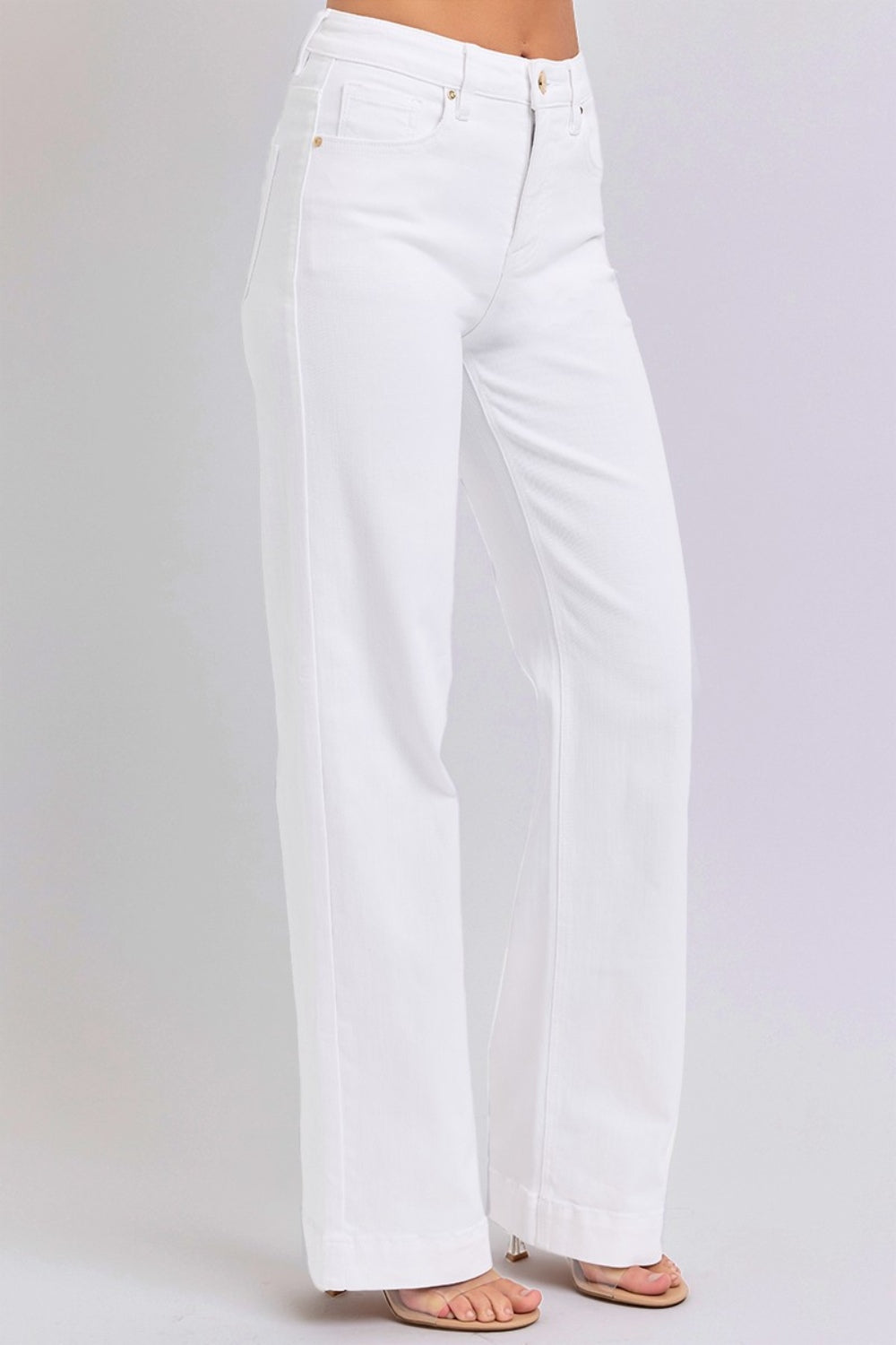 High Waist White Jeans