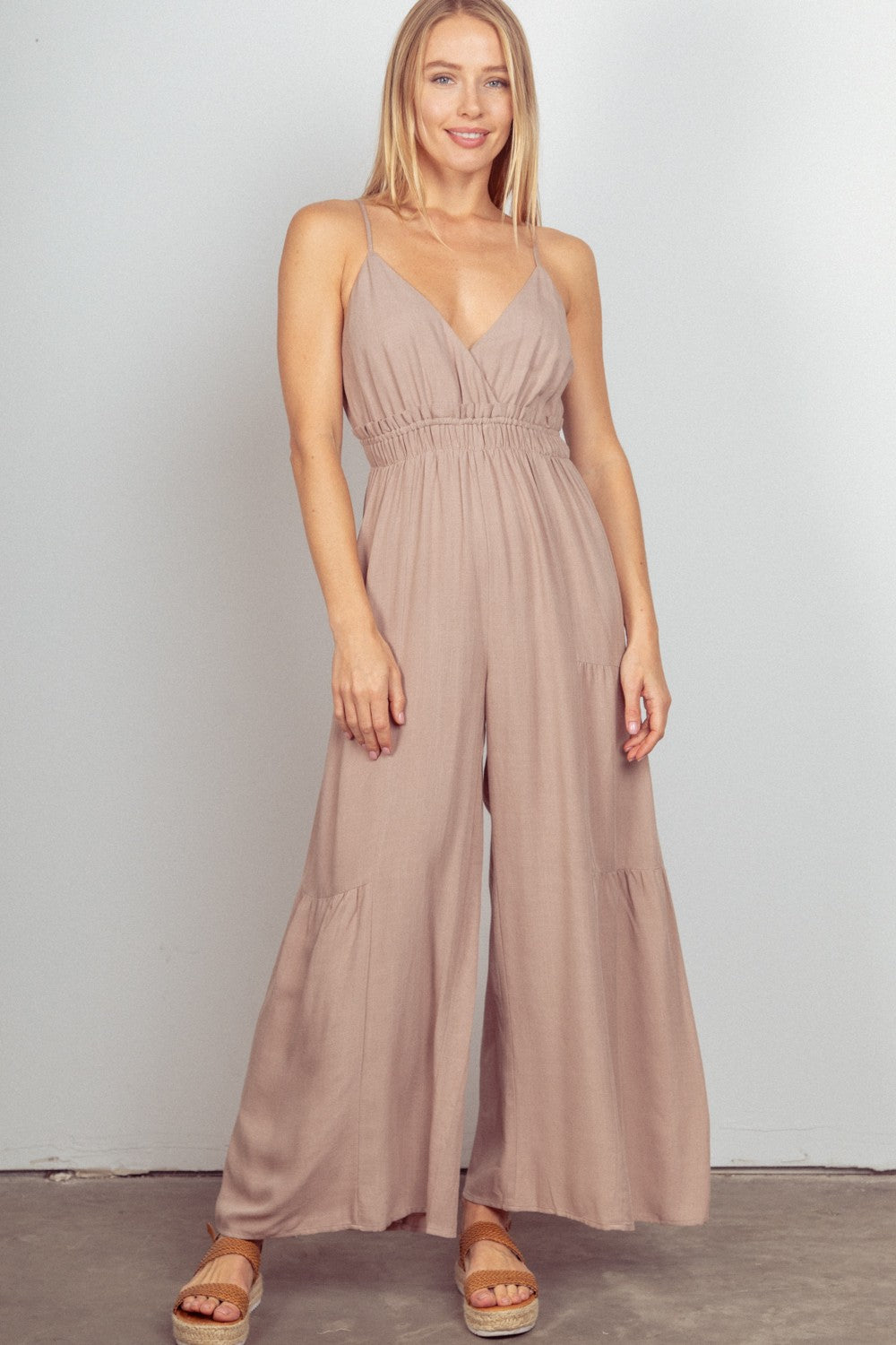 Sleeveless Wide Leg Jumpsuit