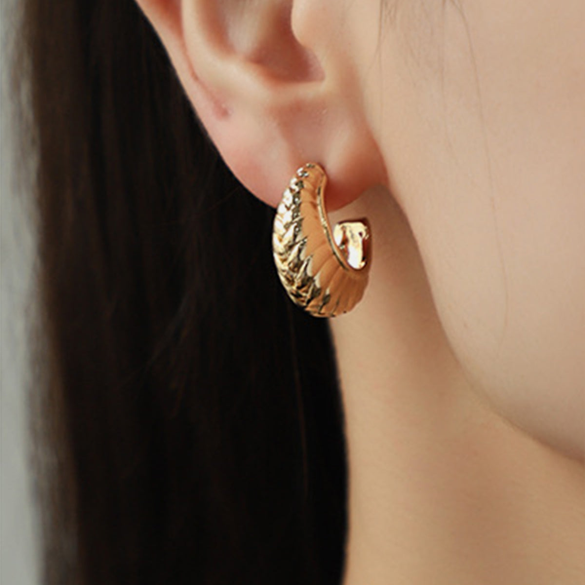 Gold-Plated Stud Earrings