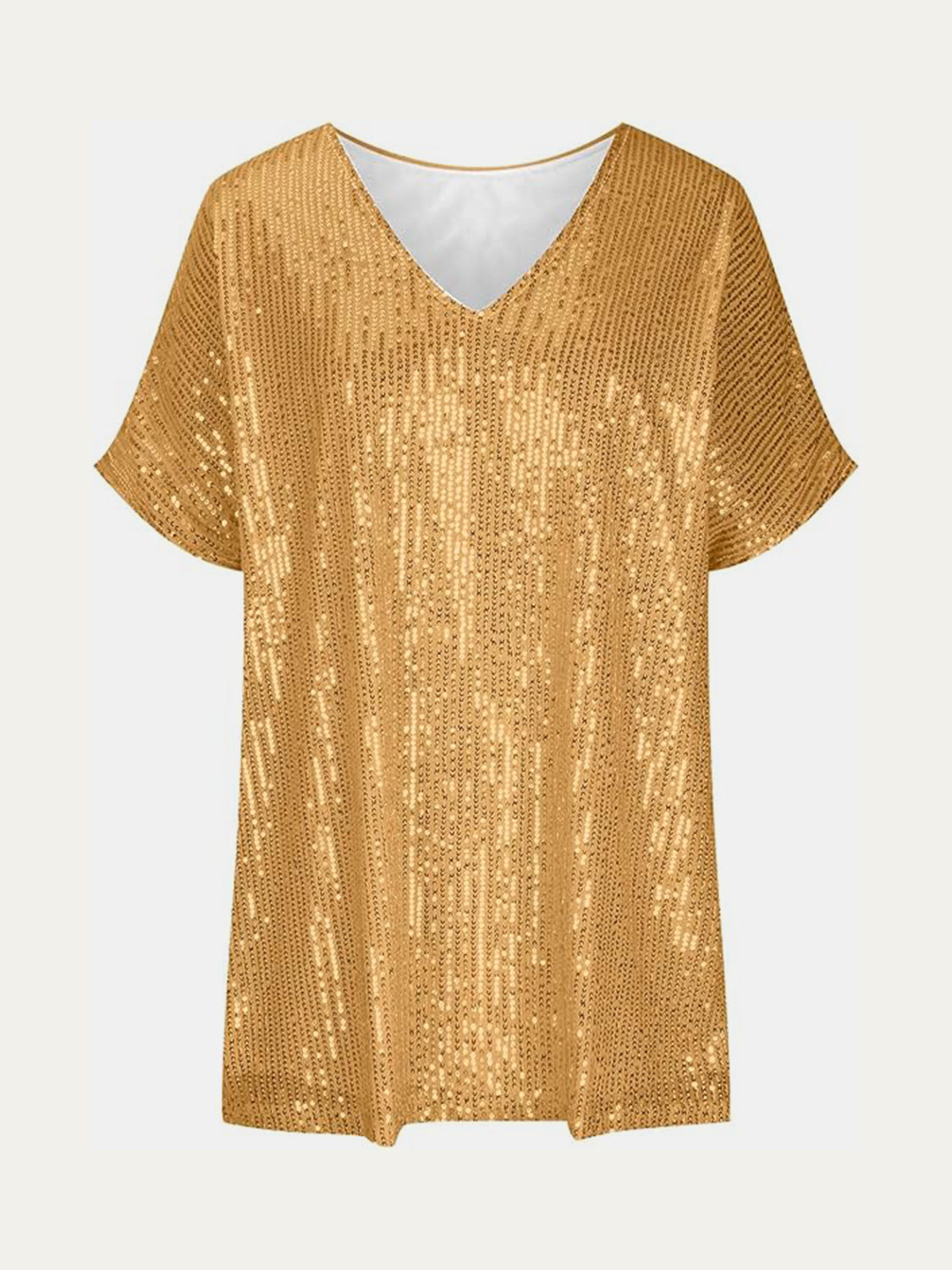 Sequin V-Neck Top