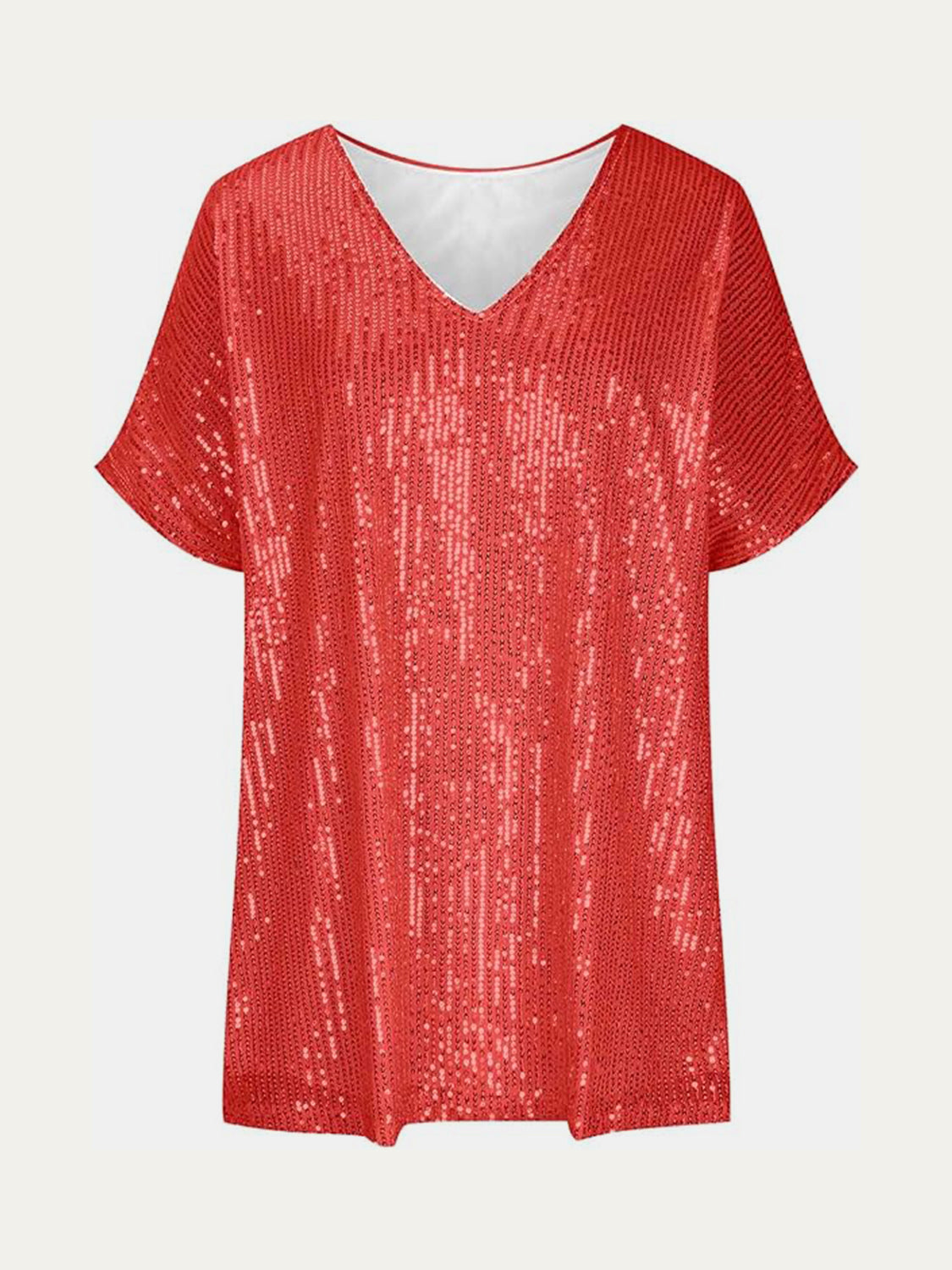 Sequin V-Neck Top