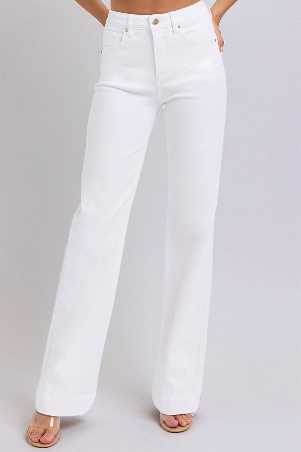 High Waist White Jeans