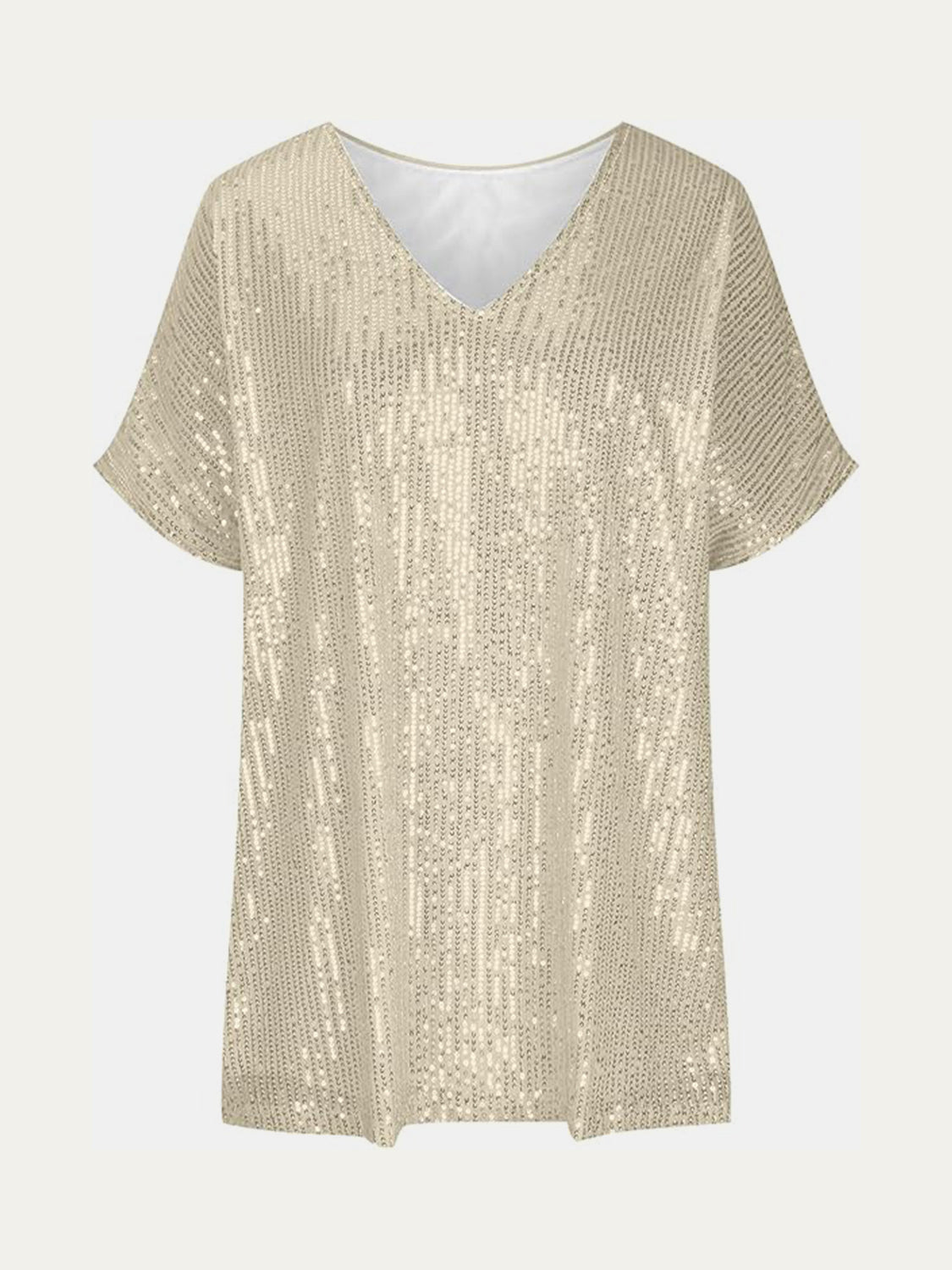 Sequin V-Neck Top