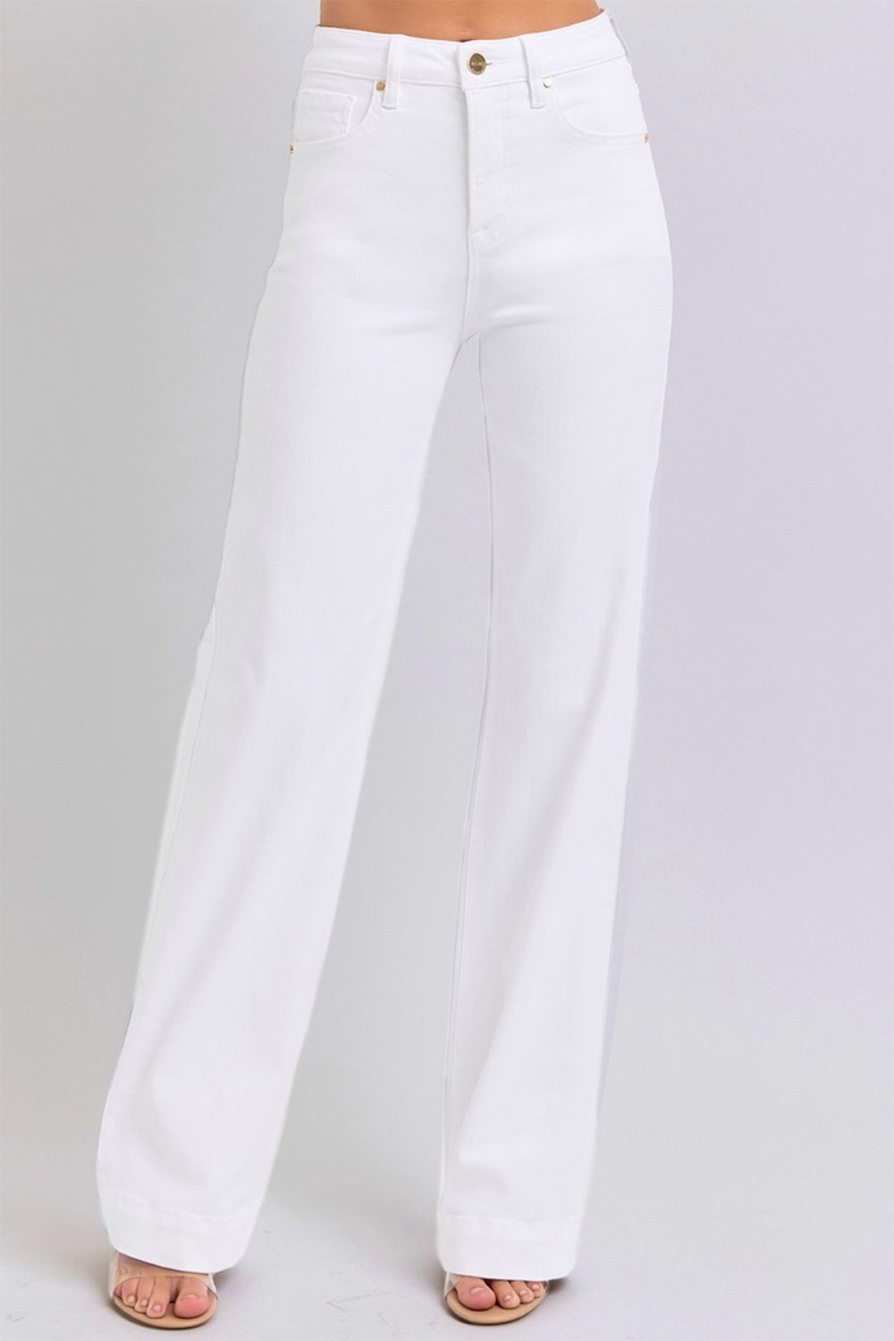 High Waist White Jeans