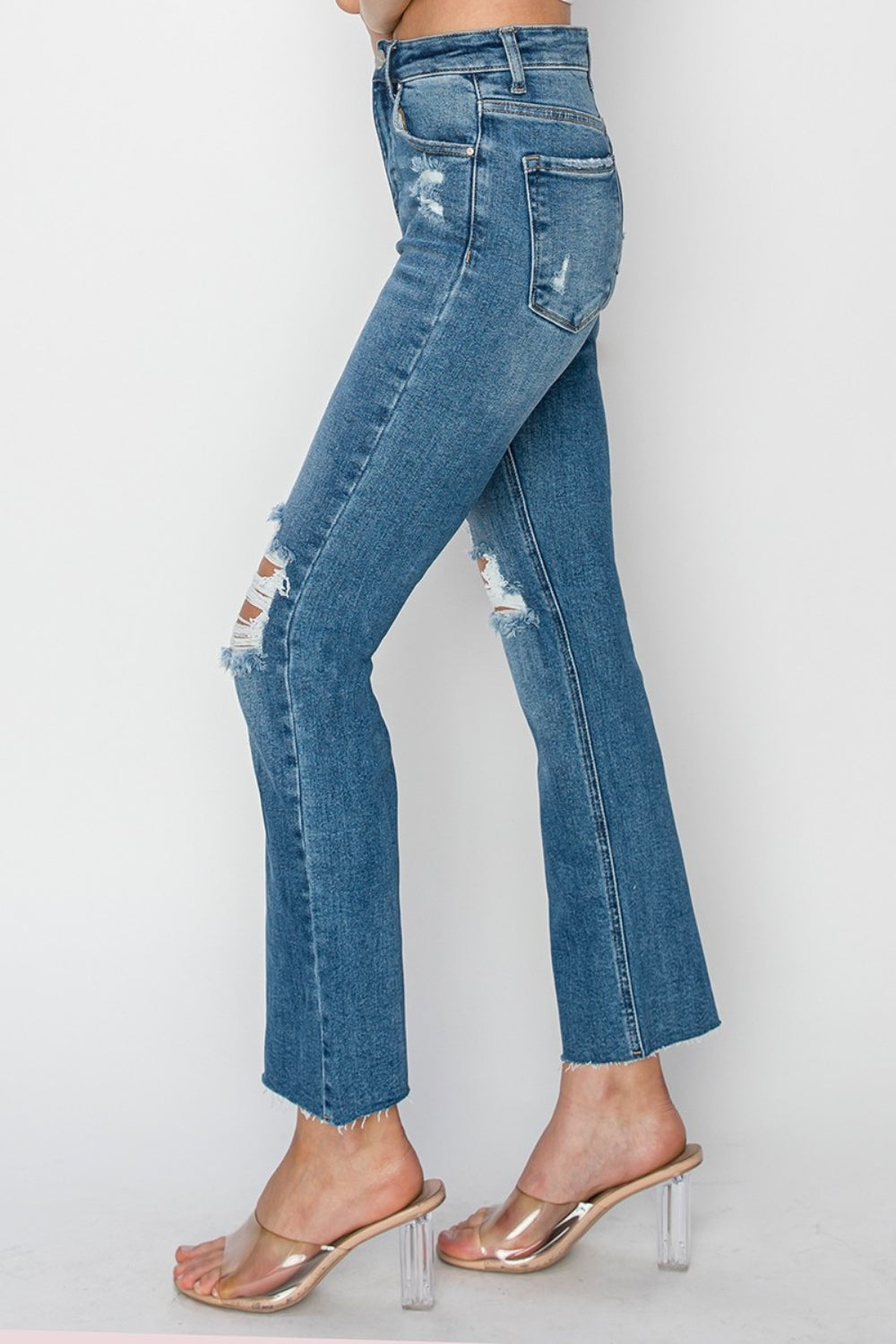 Distressed Ankle Jeans