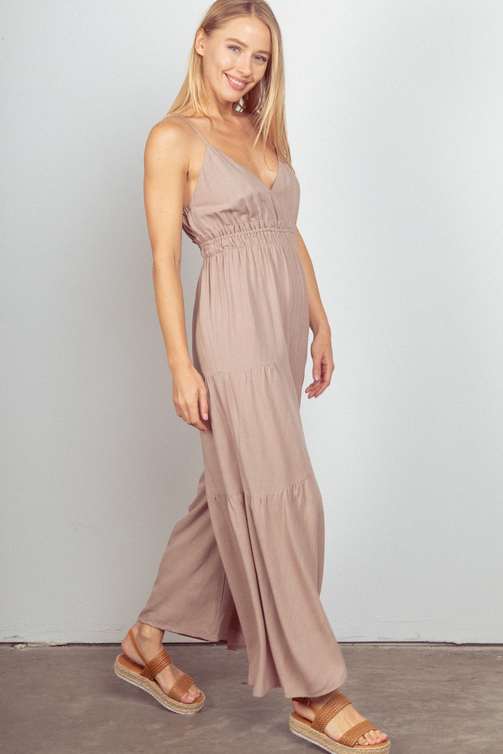 Sleeveless Wide Leg Jumpsuit