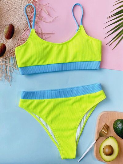 Scoop Neck Two-Piece Swim Set