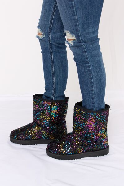 Sequin Thermal Boots