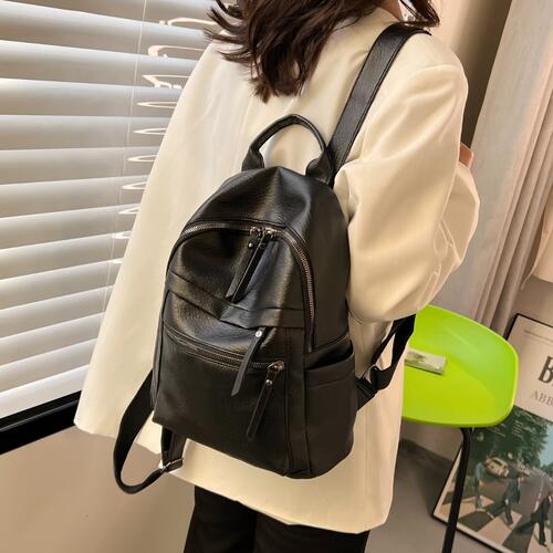 Faux Leather Backpack