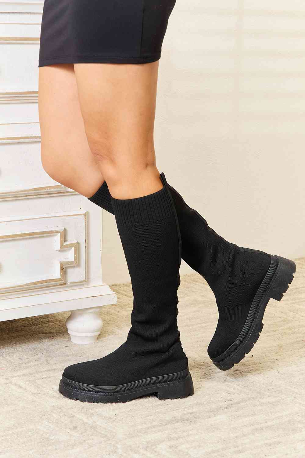 Platform Sock Boots