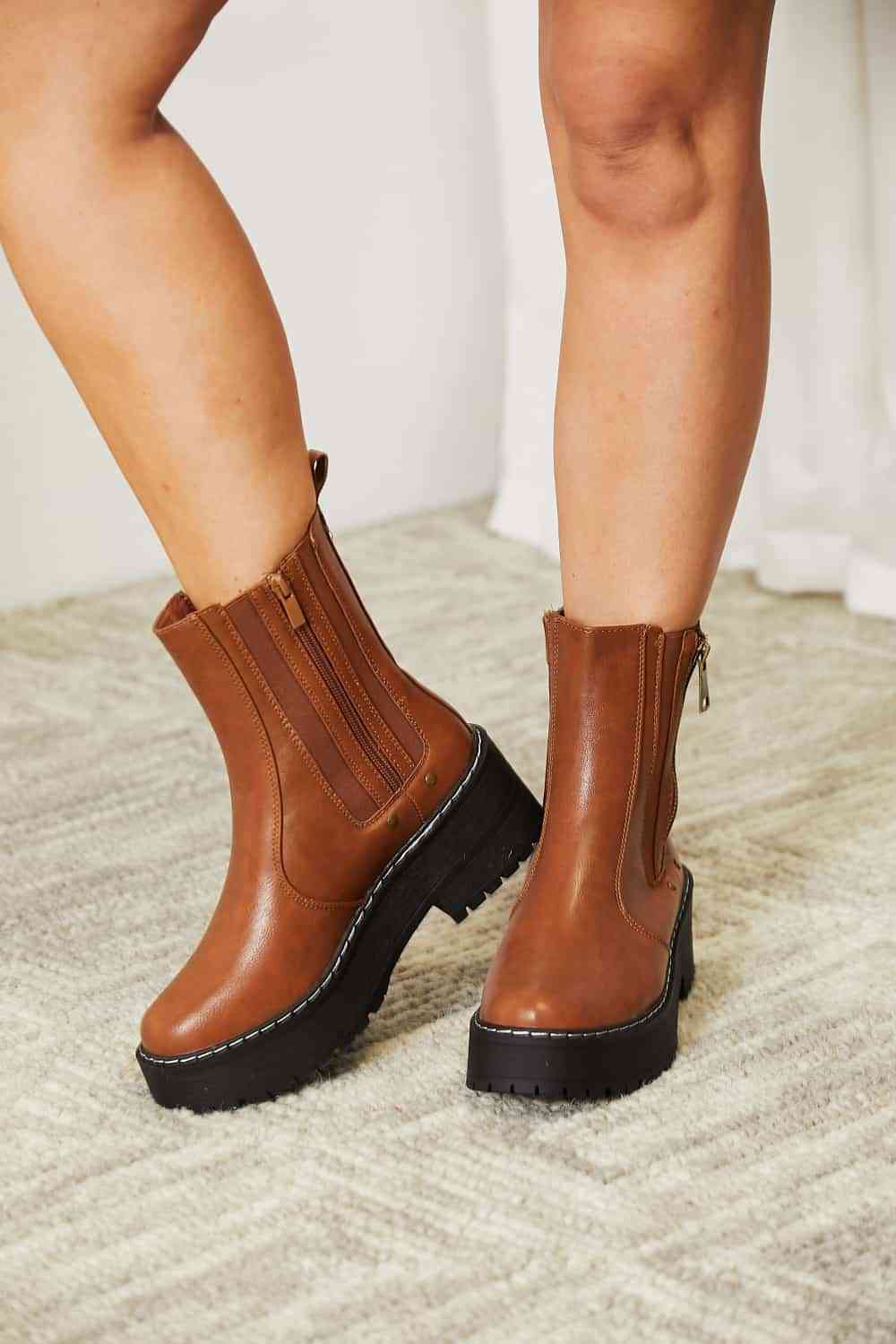 Brown Platform Boots