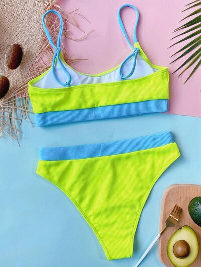 Scoop Neck Two-Piece Swim Set