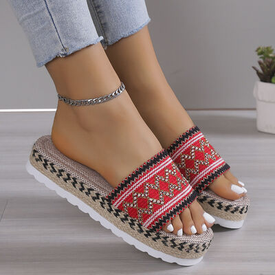 Pattern Platform Sandals