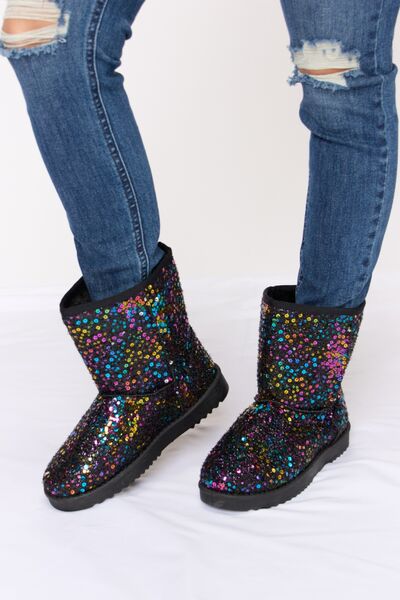 Sequin Thermal Boots