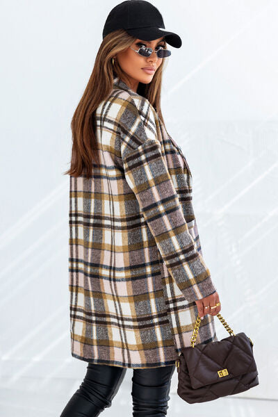 Plaid Longline Jacket