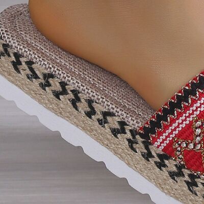 Pattern Platform Sandals