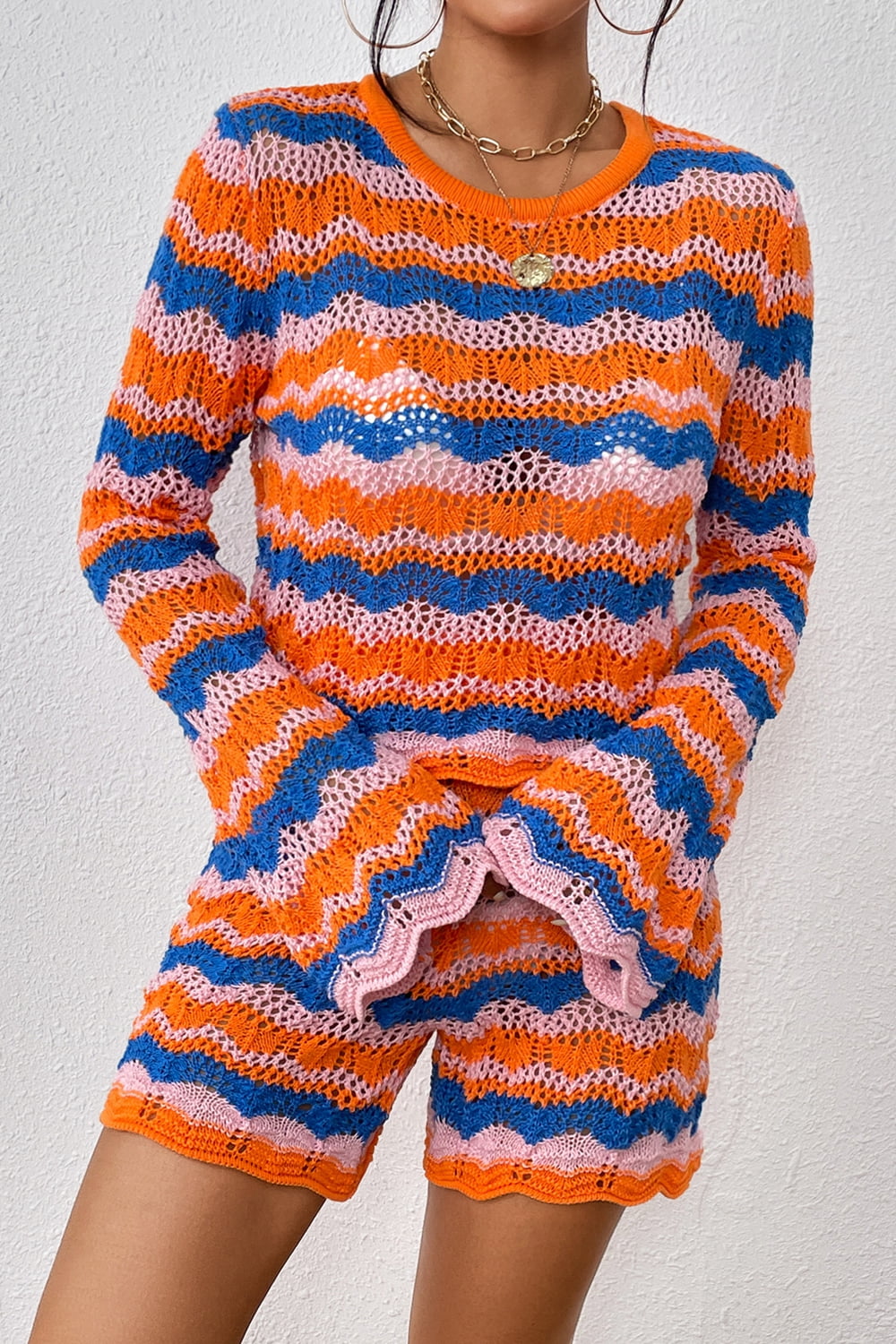 Striped Knit Set