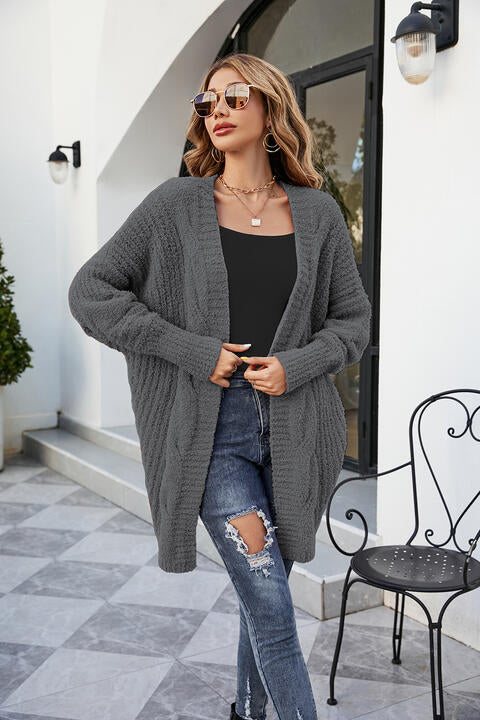 Open Front Dolman Sleeve Cardigan