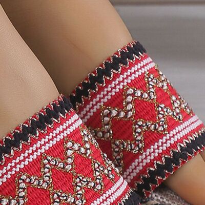 Pattern Platform Sandals