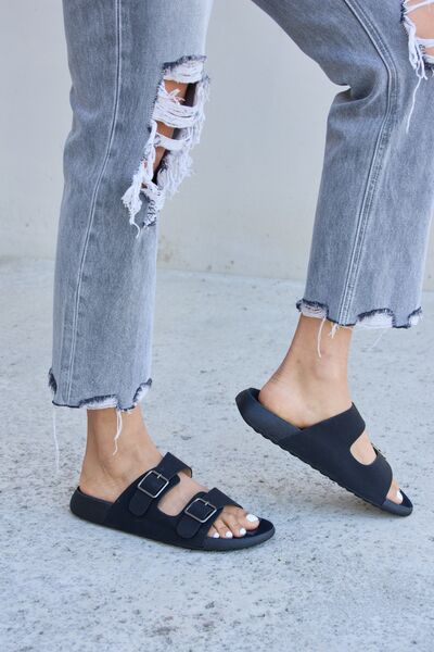 Double Buckle Open Toe Sandals