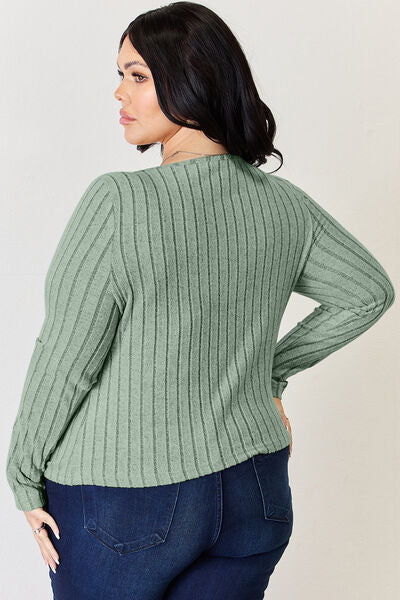 Ribbed Long Sleeve T-Shirt