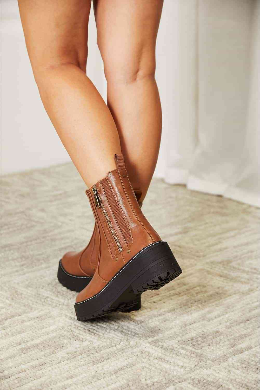 Brown Platform Boots