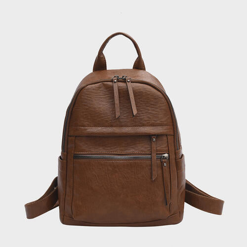 Faux Leather Backpack