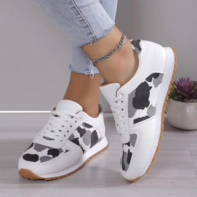 Tied Printed Leather Athletic