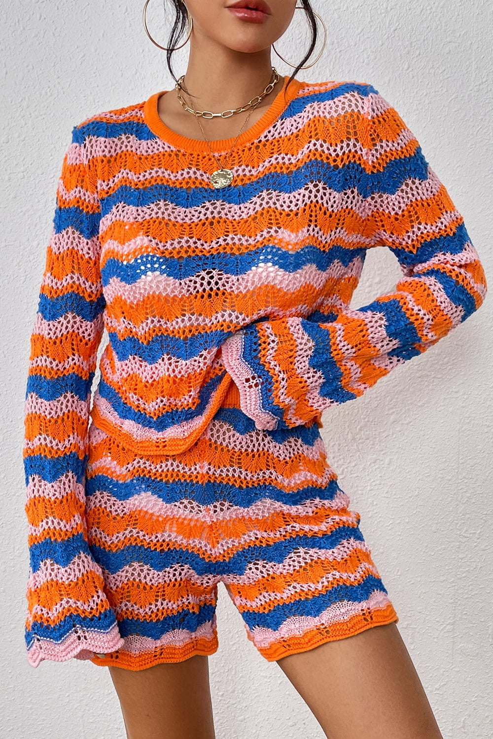 Striped Knit Set