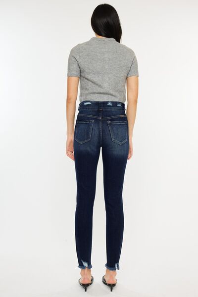 Kancan Raw Hem High Waist Jeans