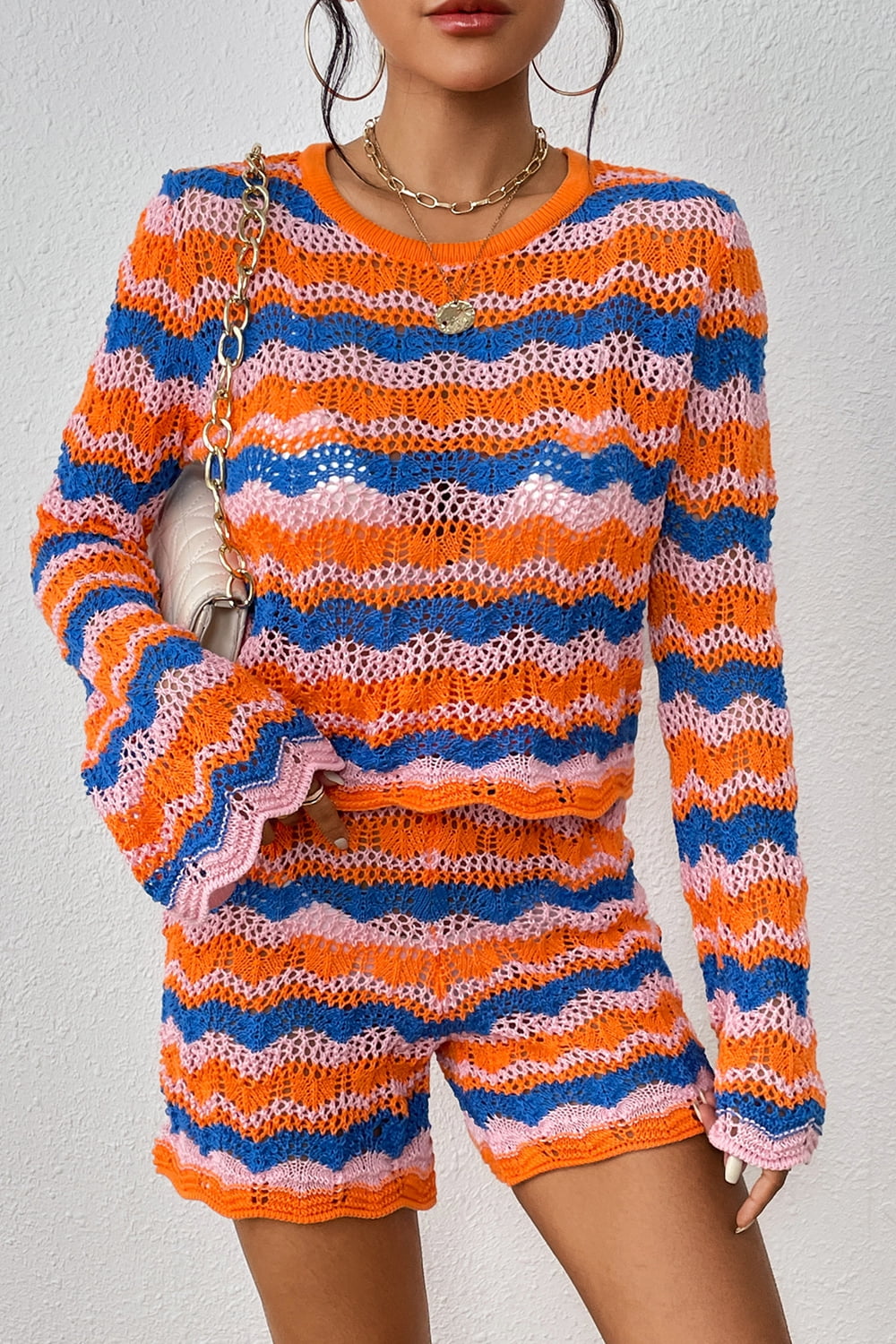 Striped Knit Set