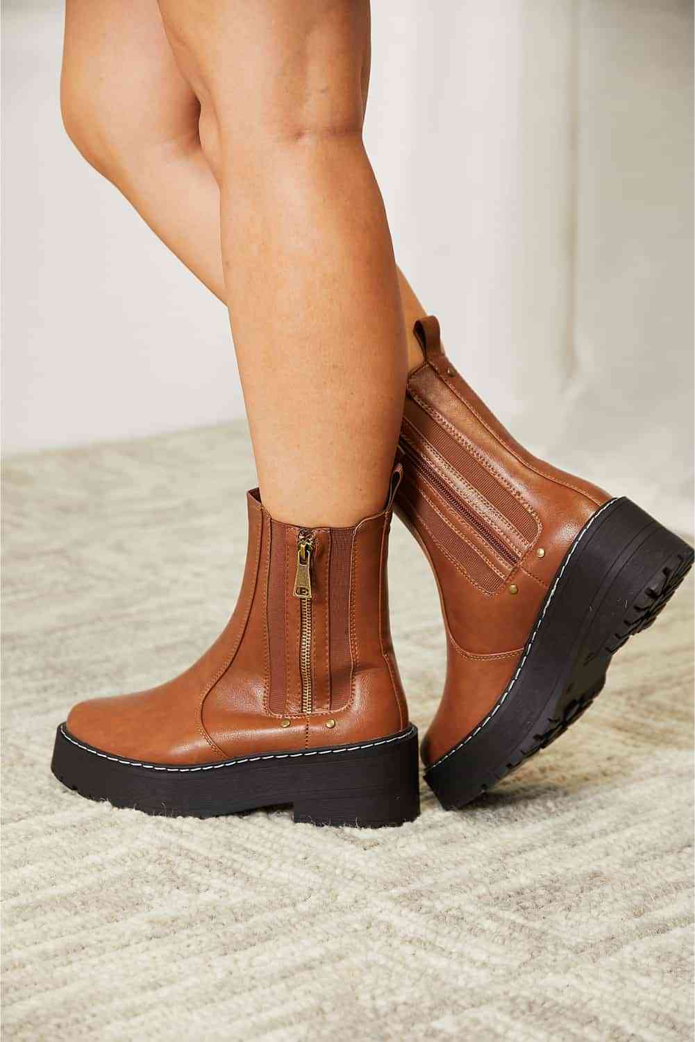 Brown Platform Boots