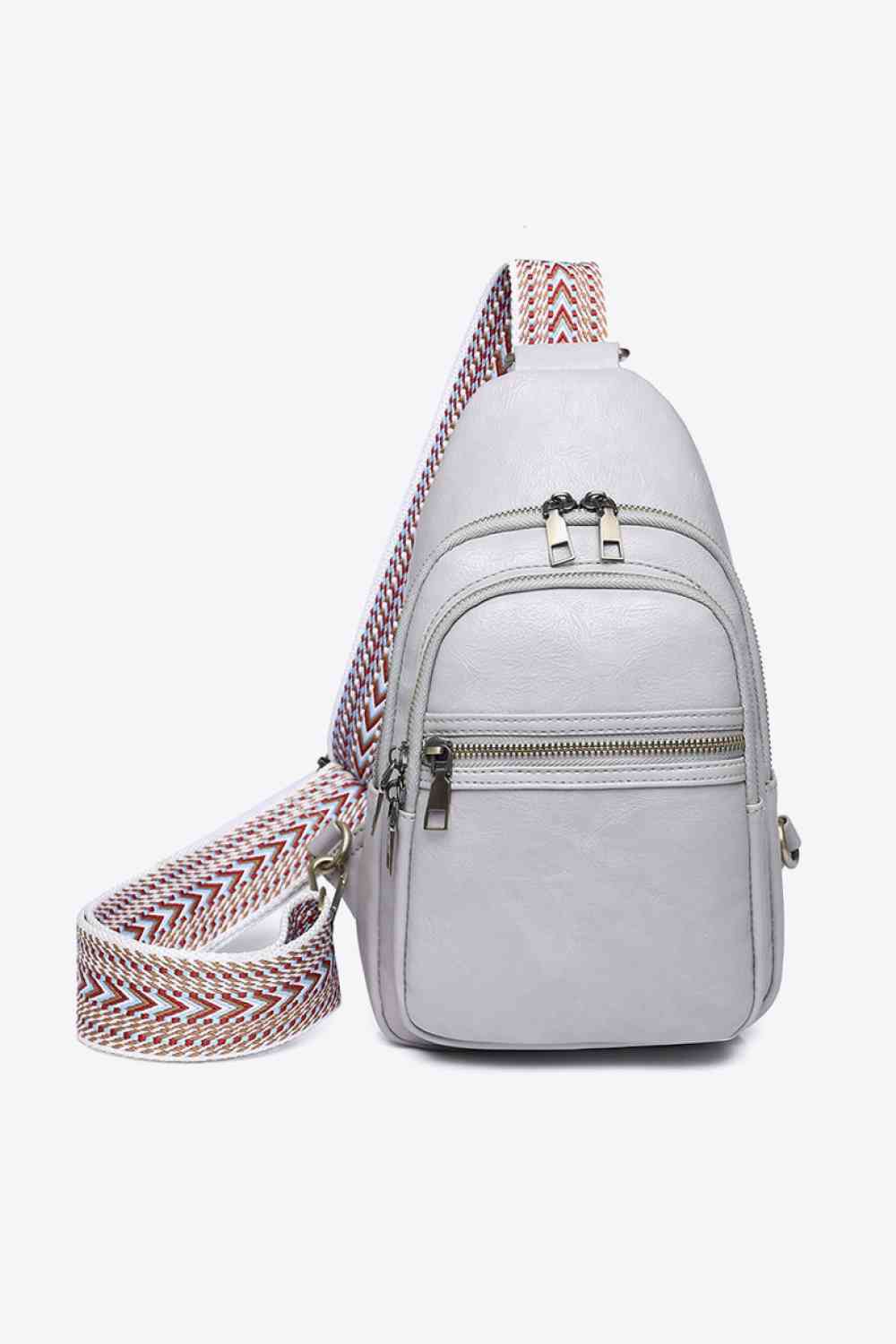 Faux Leather Sling Backpack