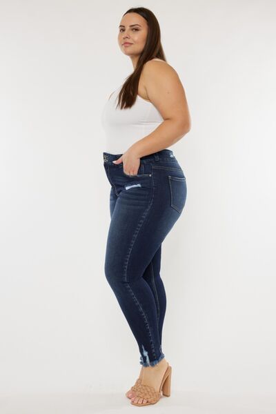 Kancan Raw Hem High Waist Jeans