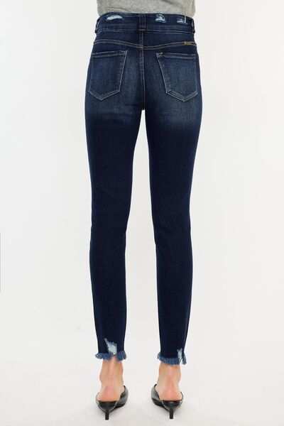 Kancan Raw Hem High Waist Jeans