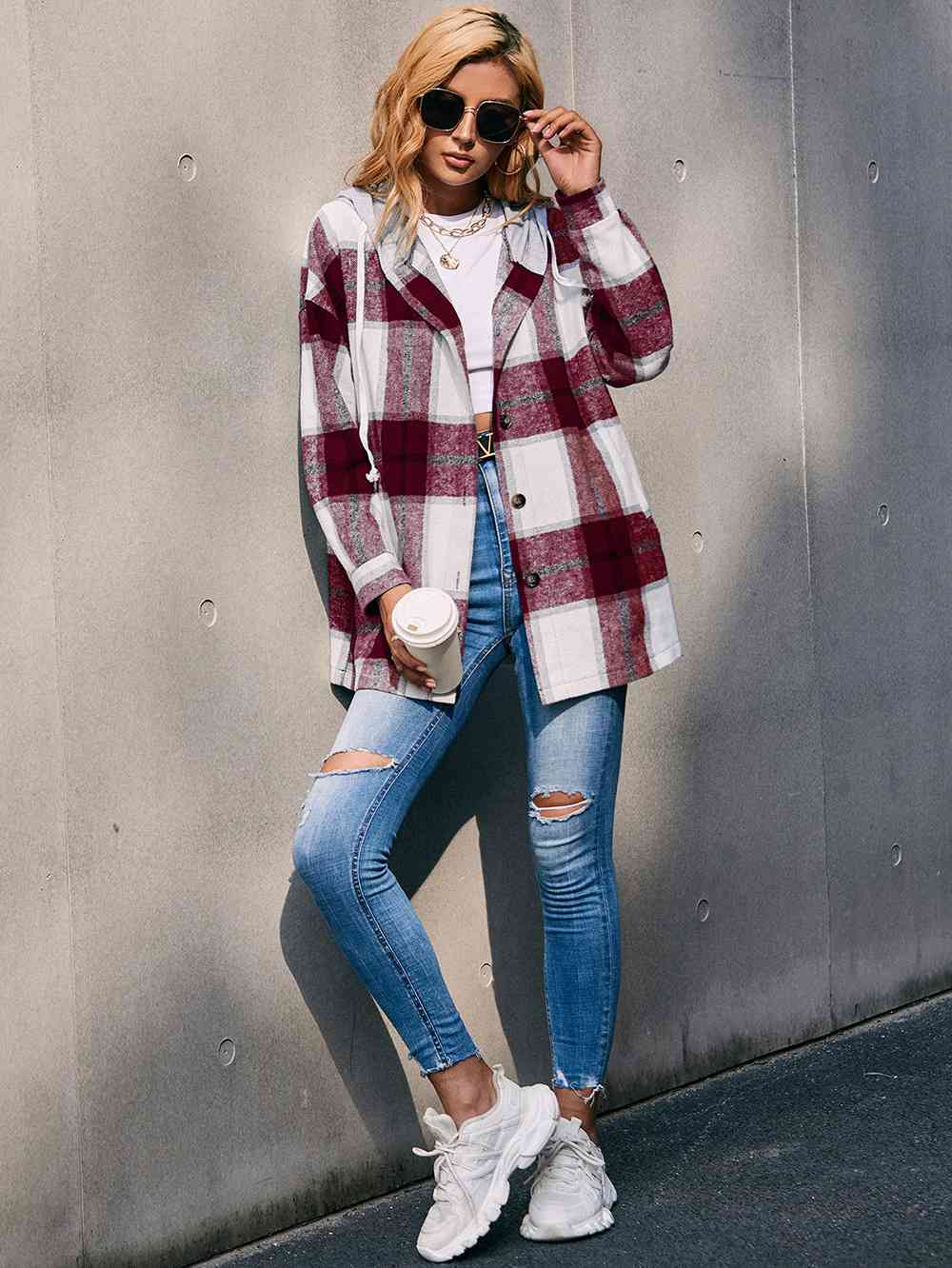 Plaid Hooded Jacket