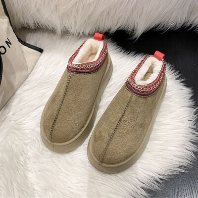 Faux Fur Center-Seam Slippers