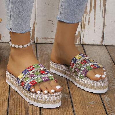 Pattern Platform Sandals