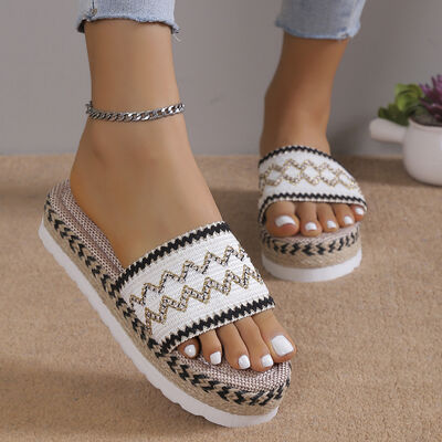 Pattern Platform Sandals