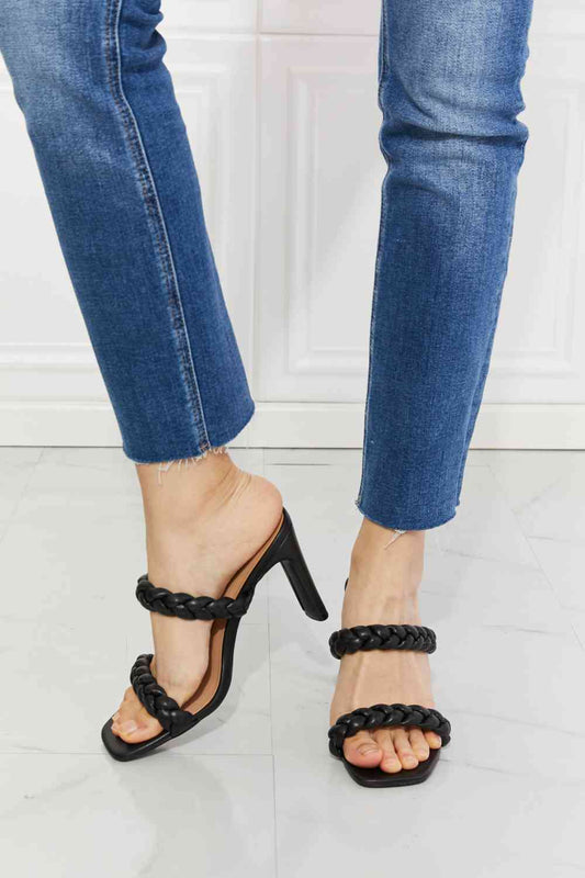 Double Braided Block Heel Sandals