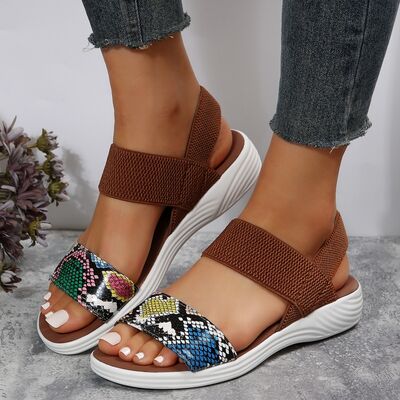 Low Heel Pattern Sandals