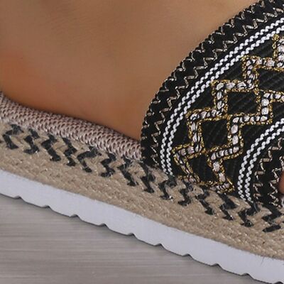 Pattern Platform Sandals