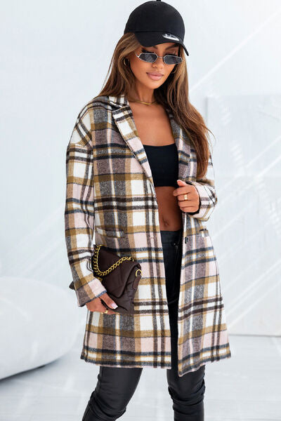 Plaid Longline Jacket