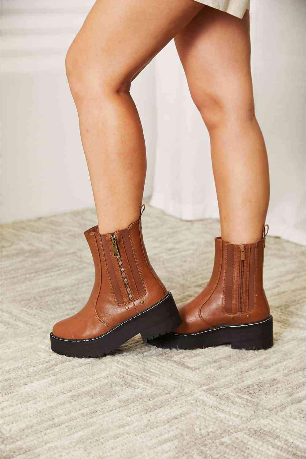 Brown Platform Boots