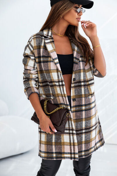 Plaid Longline Jacket